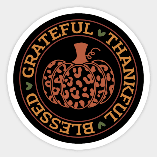 Grateful thankful blessed Sticker
